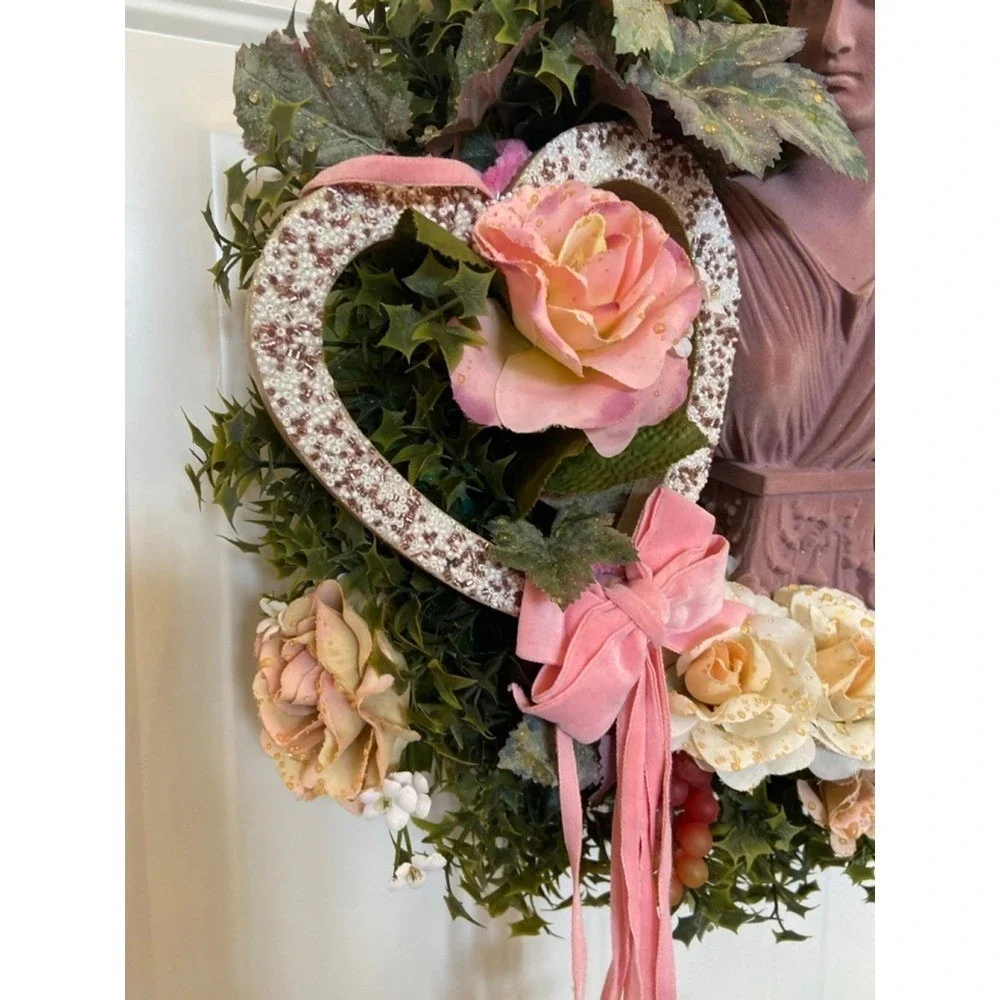 Victorian Wreath for Front Door - Romantic‎ Coquette Decor - Shabby Chic